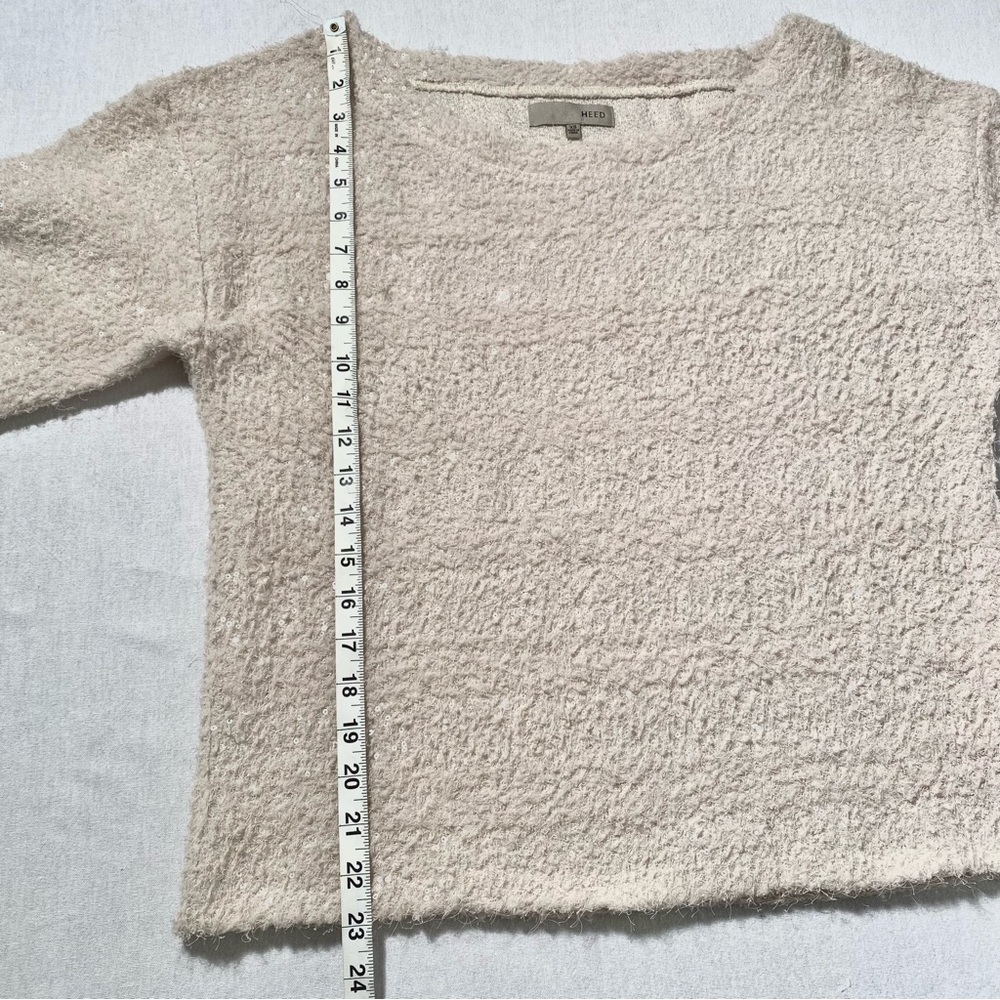 Heed Creamy White Sequin Pullover Sweater, Size Xs - image 6